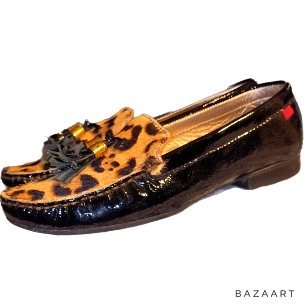 Mark Jacobs Leopard Print Leather Loafer Flats. Sz 8